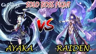 Ayaka VS Raiden Shogun - Solo Boss Fight Genshin Impact 【 VTuber Indonesia 】