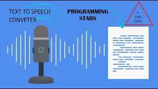 Text to speech converter in Python|Convert text to speech|4 lines code|  