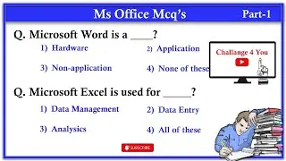 Top 100 MS Office Mcq Question with Answer - Microsoft Office Question - JKSSB - MS Office mcq
