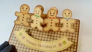 pop-up card__Gingerbread Men （ジンジャーブレッドマン）