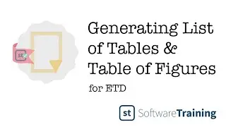 Generating List of Tables & Table of Figures for ETD