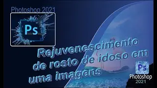 Rejuvenescer o  rosto de um idoso em uma foto
