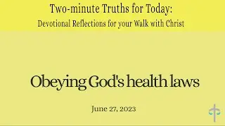 Obeying God's health laws (Voice only / no music)