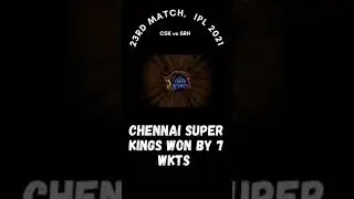 CSK vs SRH, 23rd Match Result, IPL 2021 #shorts