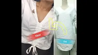 Thrifted transformation ep3/ Cách biến áo form rộng thành croptop dây rút