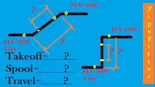 How to Compute Takeoff, Spool, Center to Center 90, 45 Degrees Elbow Pipefitter