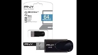 PNY Attache 4 64GB USB 2.0 Flash Drive Распаковка