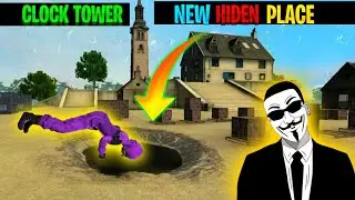 CLOCK TOWER NEW HIDEN PLACE IN FREE FIRE | HIDING PLACE FOR RANK PUSHING FREE FIRE🔥 #freefirebug