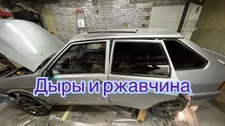 Зачистил все рыжики. Дыры и ржавчина Ваз 2114
