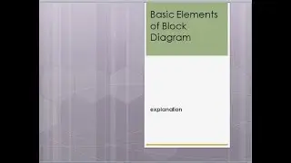 Elements of block diagraam