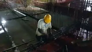 Slab Shuttering Work and Steel Work.