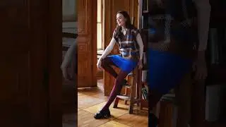Стильный образ с фактурными цветными колготками INTRECCIO 60 den