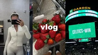 vlog: back in Boston, cooking at home, new car & Celtics game