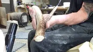 Montana Workshop — Handcrafted Builds -  Drilling an antler pipe