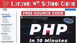W3 Schools Clone Laravel Project | Open Source Website + Source Code Download