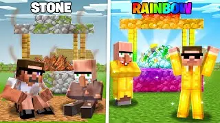 From Dirt to Rainbow Wishing Well in Minecraft..