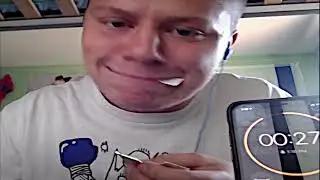 Child eats 3 pieces of gum 4K 60fps