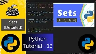 Sets in Python | Python Tutorial - 13 (Python Full Course) #python #sets