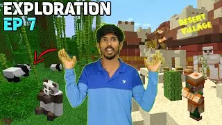 We Tamed Rare Brown Panda🐼, Exploration From Forest to Desert | Ak's Minecraft part 7