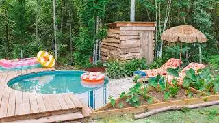Building The ULTIMATE DIY Backyard Hangout- From Start To Finish