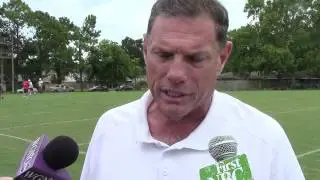 John Curtis Head Coach J.T. Curtis on the Patriots' first practice- Aug 11, 2014