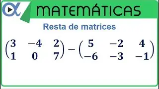 Subtraction of matrices