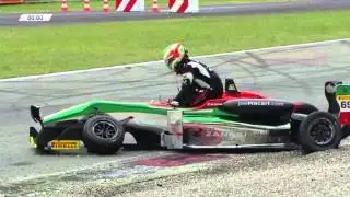 Italian F2 Trophy 2016 at Monza, M.Zanasi flips