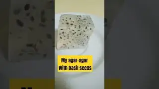 My agar-agar with basil seeds #healthy #viral #food #desert