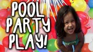 Super Pool Party Water Balloon Fun! | Giant Water Balloons | White, Purple and Pink Balloons