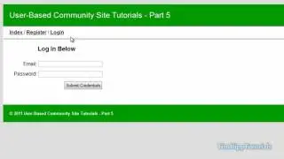 Part 5 - PHP MySQL Community Site Series - User Login Script