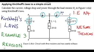 Industrial Electronics N4 Kirchhoff's Laws Example 3 tvet series @mathszoneafricanmotives