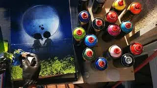 SPRAY PAINT ART - AMORE