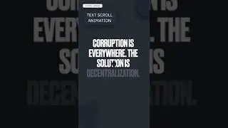 Scrolling Text Animation | Scroll Animation | 