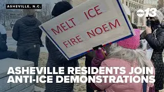 Asheville residents join 'National Shutdown' anti-ICE demonstrations