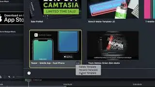 Camtasia 2020 - Export Shareable Template From Template Manager