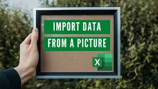 Import Data from a Picture to Excel