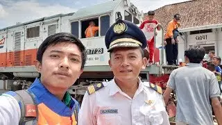 SUPER AMAZING ! BAPAK SAYA MASINIS KERETA PERDANA KE STASIUN GARUT !