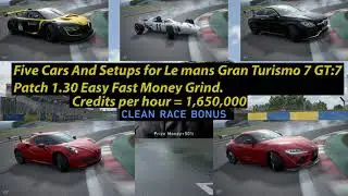 Gran Turismo 7: Le mans 700 pp Easy Fast Money Grind 5 cars + Time Saving Tip + 1,650,000 per hour.
