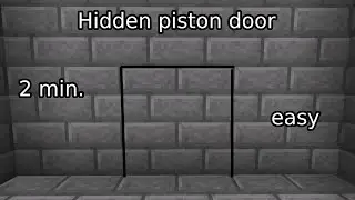 2x2 Hidden piston door (Minecraft 1.19.4)