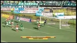 GOL OLÍMPICO DE OMAR PERÉZ! Atl Nacional vs Santa Fe,Oct-07-12