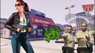 GIRLS FIGHTING💥 AT MCDONALDS AND COPS ROBBING CITIZENS !! WHAT CITY IS THIS?!!!! |GTA V RP|