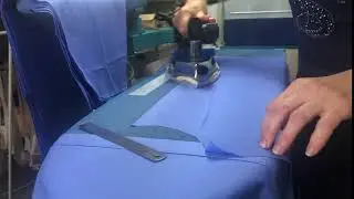 Операция на утюге: заутюжка шва.