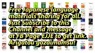 Free Sharing Japanese Language Learning Materials