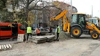 Триває облаштування кишені для зупинки громадського транспорту біля магазину «Кооператор»