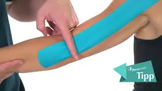 Theramaid Tapeanlage bei Bizepsproblemen, Muskelschmerz -Tape biceps tutorial Shoulder muscle  pain