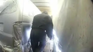 полная покраска автобуса в гараже