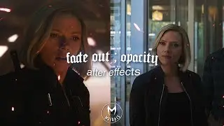 fade out/opacity tutorial ; after effects
