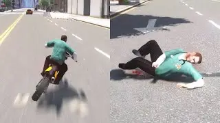 GTA IV - Motorcycle Ragdolls Compilation Vol.17 (Euphoria Physics)