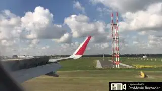 Landing in Dusseldorf. Aeroflot A320 May 2017
