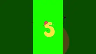 Count numbers from 1-10 Funny 3d effect text with sound | 6 #shorts #short #animation #greenscreen